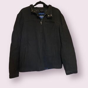 Old Navy Black Wool Blend Zip Jacket Winter Coat